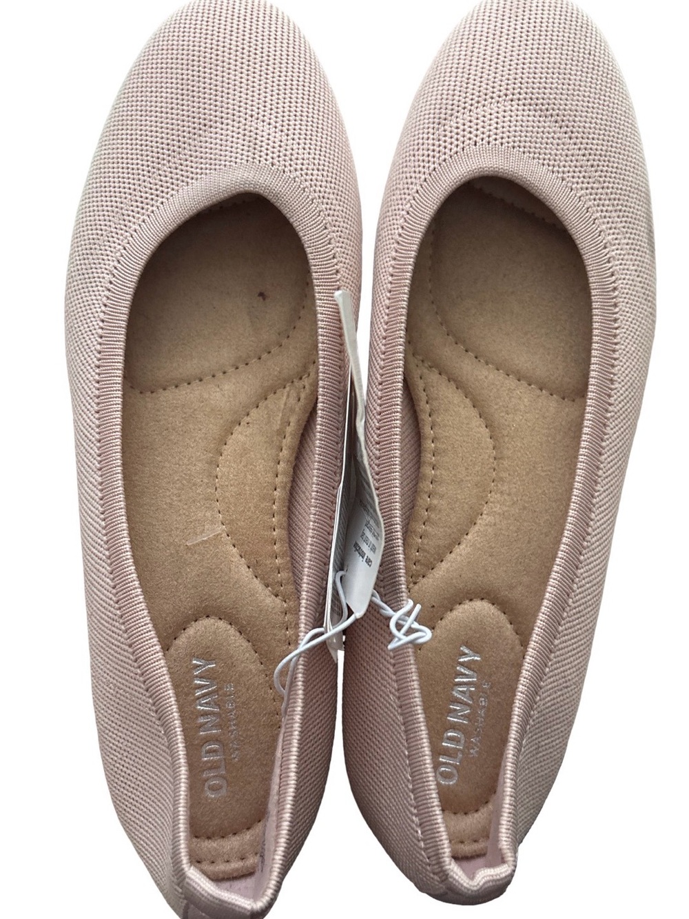 Old Navy Women's Light Pink Knit Ballet Flats